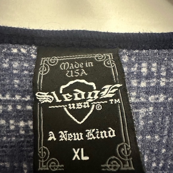 Sledge USA Vintage Rhinestone Embellished Waffle Knit Top Size XL Y2K - Picture 3 of 5